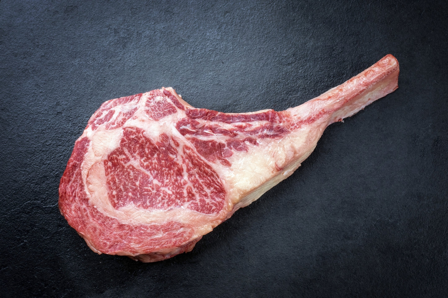 This 40 oz Australian Wagyu MS 8/9+ Tomahawk Ribeye can easily feed 2-4 people but CB has been known to take these things down alone. Dry aged for 30 days, crooked butcher world of wagyu