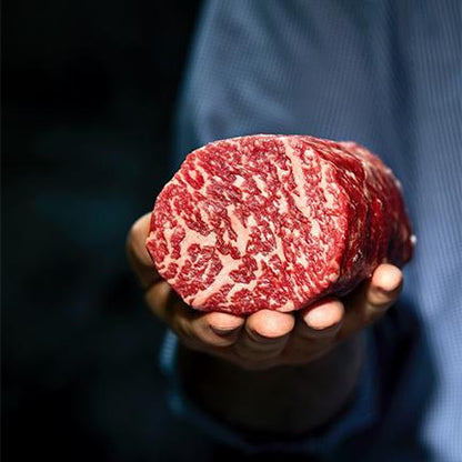 This 7+ graded Australian Wagyu filet cut Tenderloin steak is marbled beautifully and cuts like butter, it is from Rangers Valley in Glen Innes, Australia. We hand select each loin prior to purchase to ensure that we offer nothing but the finest Wagyu on the Market.  crooked butcher meats