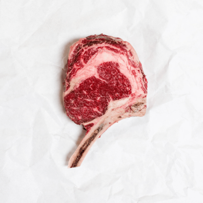 Eat like a Cowboy or Cowgirl with this 24oz Dry Aged Prime Bone-in Ribeye that has been dry aged for a minimum of 30 days.  Of all the beef produced in the U.S., only 2% is certified prime grade by the USDA.  Our USDA prime beef comes from the very finest corn-fed cattle the Midwest has to offer. The Crooked Butcher personally know each and every producer that we work with to ensure that you only get the highest of quality meat with the most mouth watering flavor.