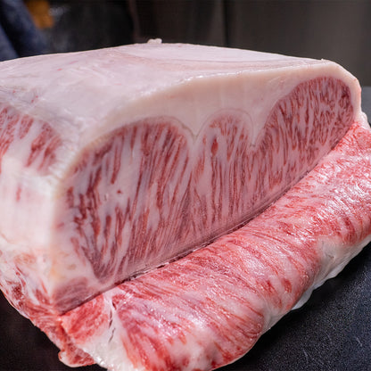 This A5 Wagyu split cut strip loin is marbled beautifully and cuts like butter, it is from the Suekichi Genki Farm in Miyazaki, Japan. We hand select each loin prior to purchase to ensure that we offer nothing but the finest Wagyu on the Market.   A5 Wagyu beef from Miyazaki prefecture is among the finest and most luxurious brands of beef in the world. A highly sought-after selection of A5 Japanese Miyazaki Wagyu is Miyazakigyu, which is world-renowned for its intricate, snowflake-like marbling.